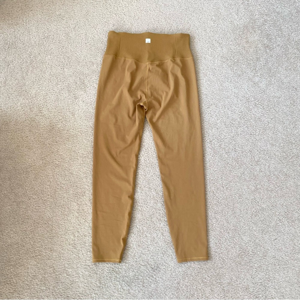 Vuori Rib Waistband Studio Dark Golden Mustard Yellow Legging
